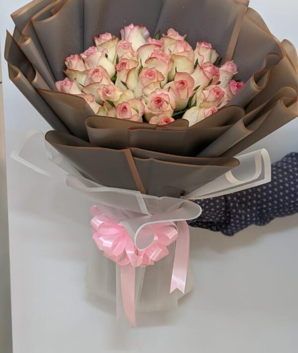 Fresh Pink Roses Bouquet