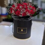 Classic Love - 20 red roses with limonium in a box