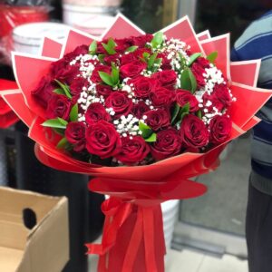 Love Bouquet - 50 Red Roses for Romantic Moments in Dubai